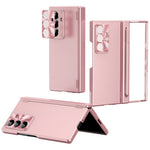 Til Samsung Galaxy Z Fold7 5G etui Dual Hinge Galvaniseret PC telefoncover med hærdet glasfilm / stylus