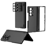 Til Samsung Galaxy Z Fold7 5G etui Dual Hinge Galvaniseret PC telefoncover med hærdet glasfilm / stylus