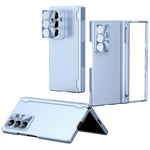 Til Samsung Galaxy Z Fold7 5G etui Dual Hinge Galvaniseret PC telefoncover med hærdet glasfilm / stylus