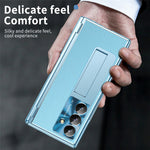 For Samsung Galaxy Z Fold7 5G Case Hinge Protection PU + PC Phone Cover with Tempered Glass Film / Stylus