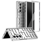 For Samsung Galaxy Z Fold7 5G Case Electroplating PC Phone Cover with Tempered Glass Film