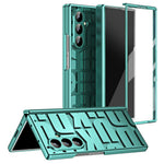 For Samsung Galaxy Z Fold7 5G Case Electroplating PC Phone Cover with Tempered Glass Film