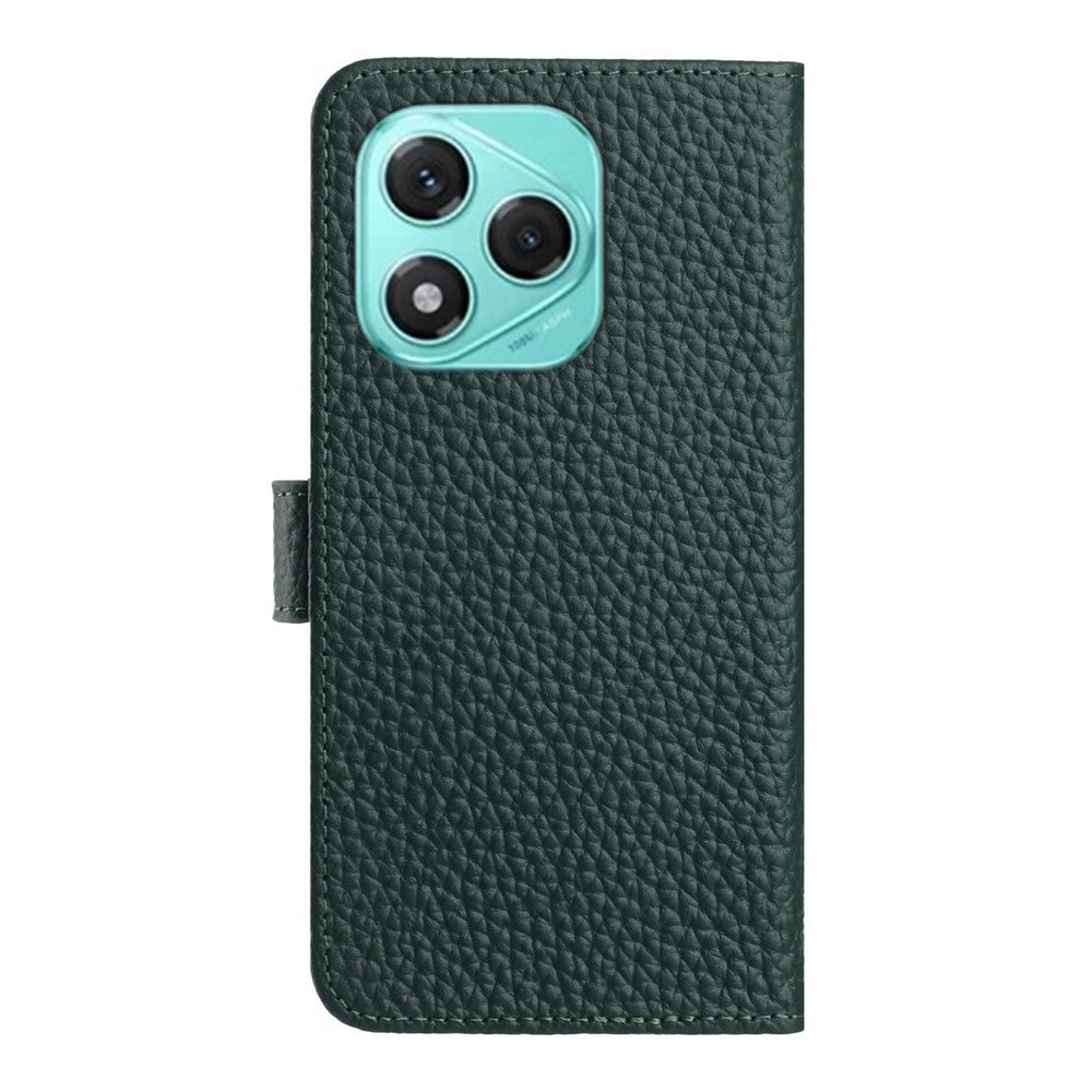 For Honor 400 Lite 5G Case Wallet Stand Litchi Texture Genuine Cow Leather Flip Phone Cover
