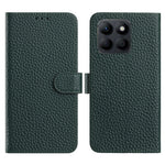 Til Honor X8c 4G Etui Pung Stand Litchi Tekstur Ægte Ko Læder Flip Telefon Cover