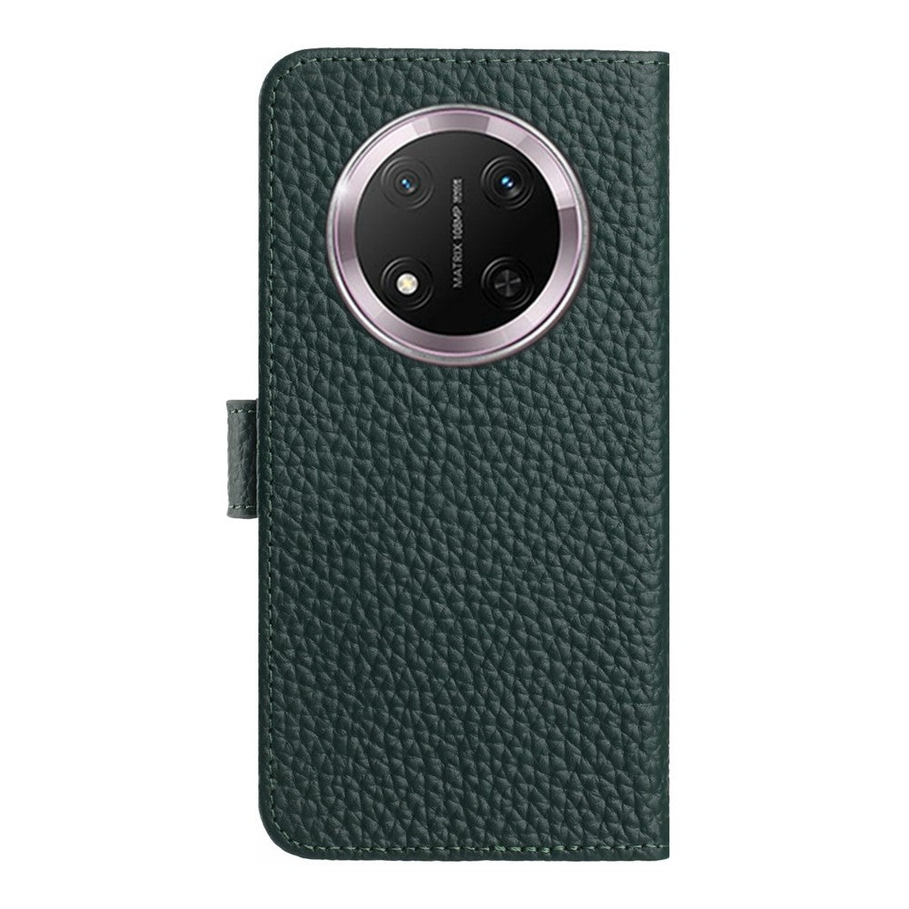 For Honor Magic7 Lite 5G / X9c 5G / X60 Pro 5G Case Wallet Stand Litchi Texture Genuine Cow Leather Flip Phone Cover