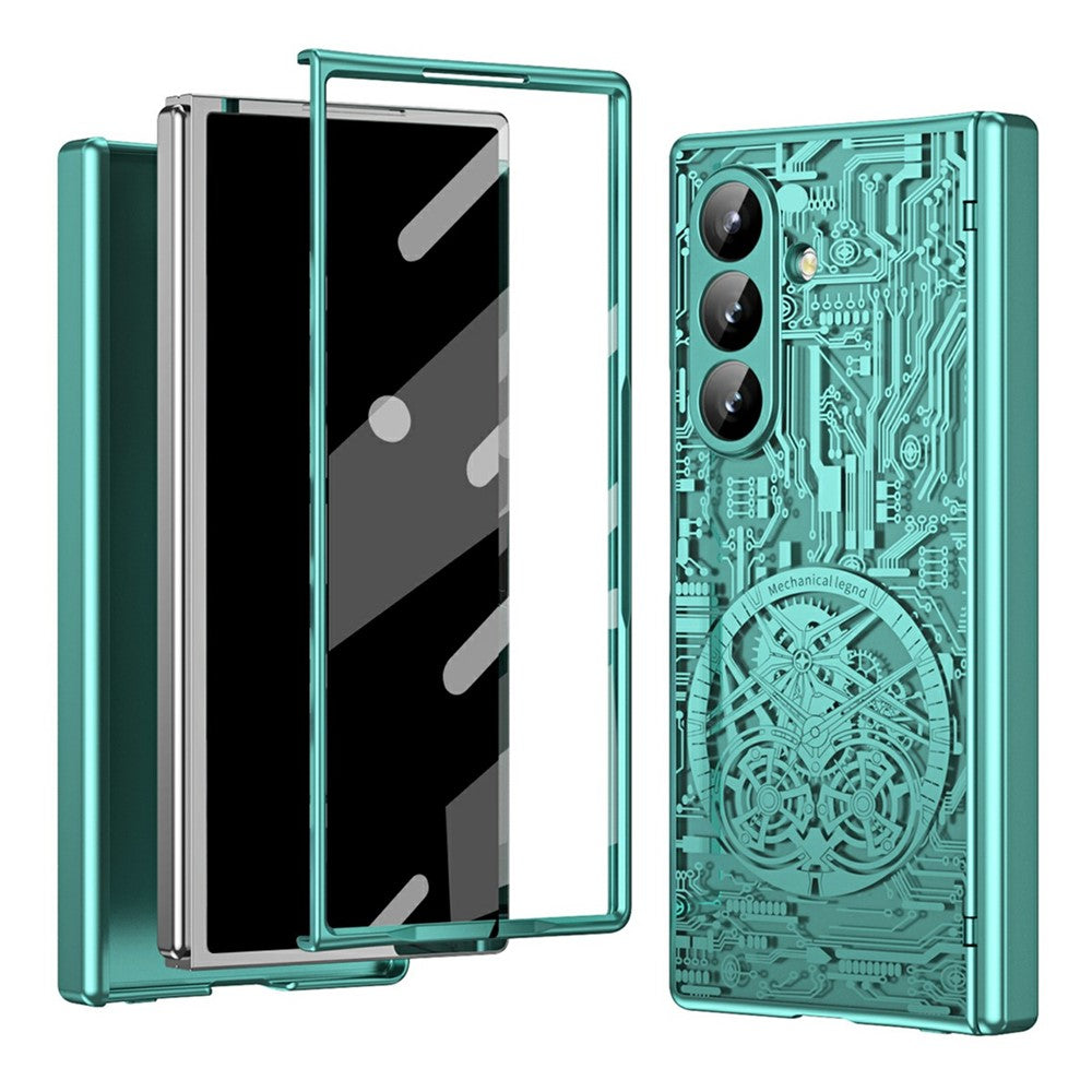 For Samsung Galaxy Z Fold7 5G Case Mechanical Legend Electroplating PC Phone Cover