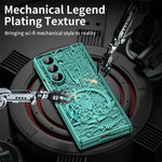 For Samsung Galaxy Z Fold7 5G Case Mechanical Legend Electroplating PC Phone Cover