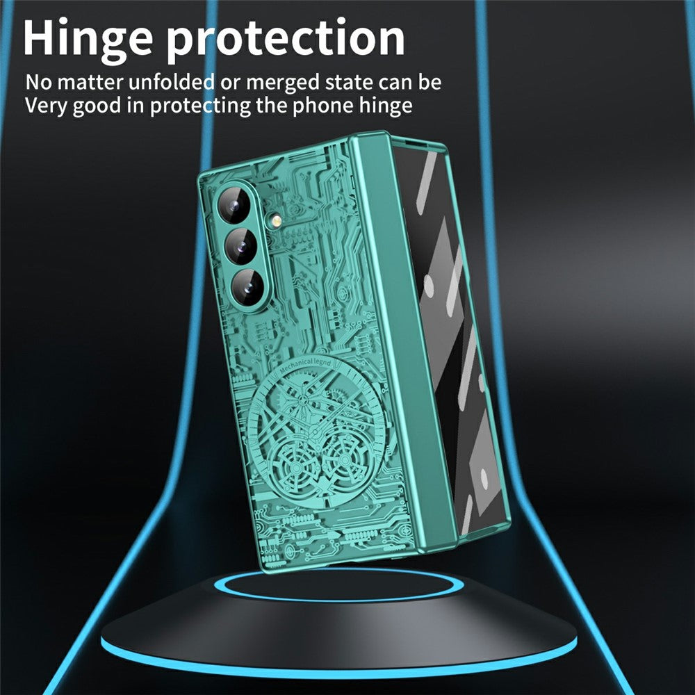 For Samsung Galaxy Z Fold7 5G Case Mechanical Legend Electroplating PC Phone Cover