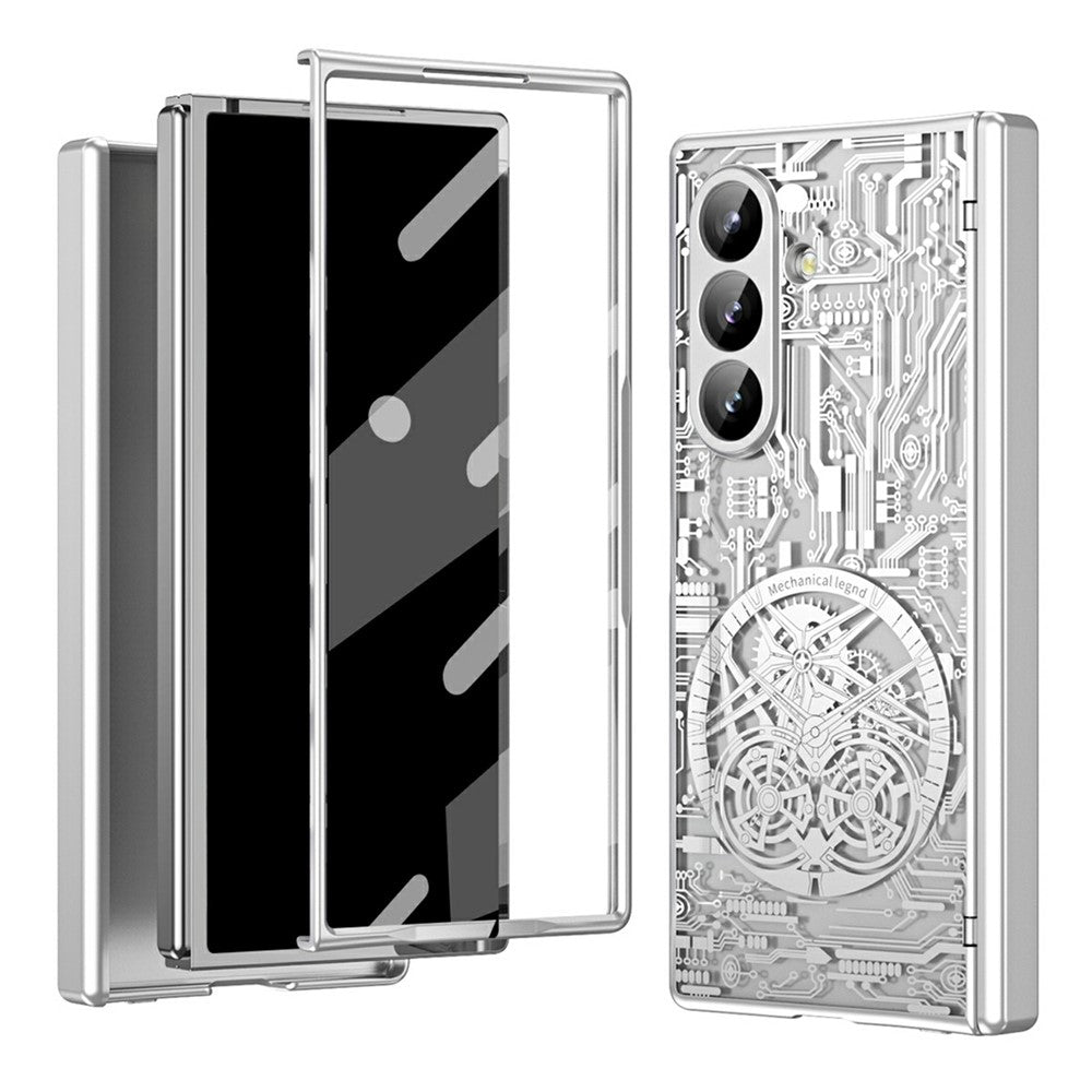 For Samsung Galaxy Z Fold7 5G Case Mechanical Legend Electroplating PC Phone Cover