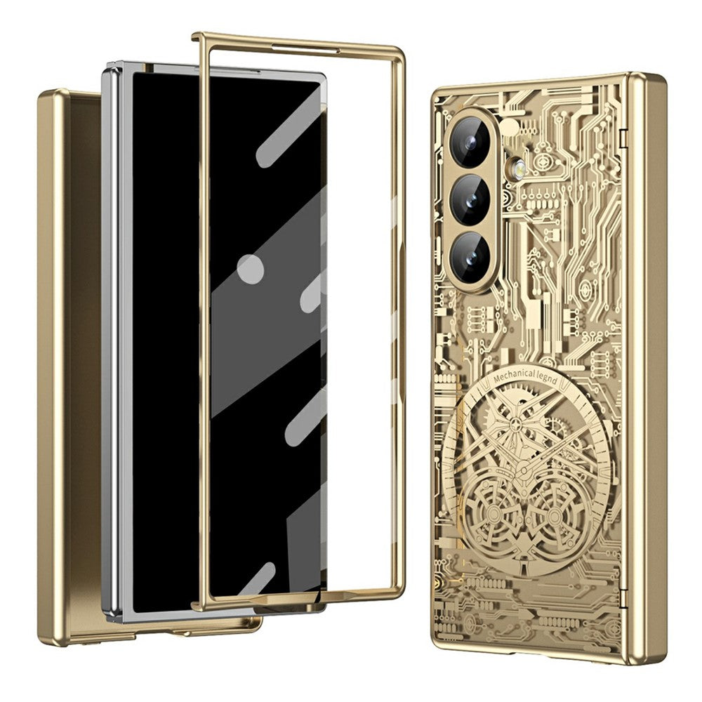 For Samsung Galaxy Z Fold7 5G Case Mechanical Legend Electroplating PC Phone Cover