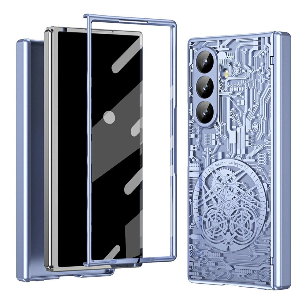 For Samsung Galaxy Z Fold7 5G Case Mechanical Legend Electroplating PC Phone Cover