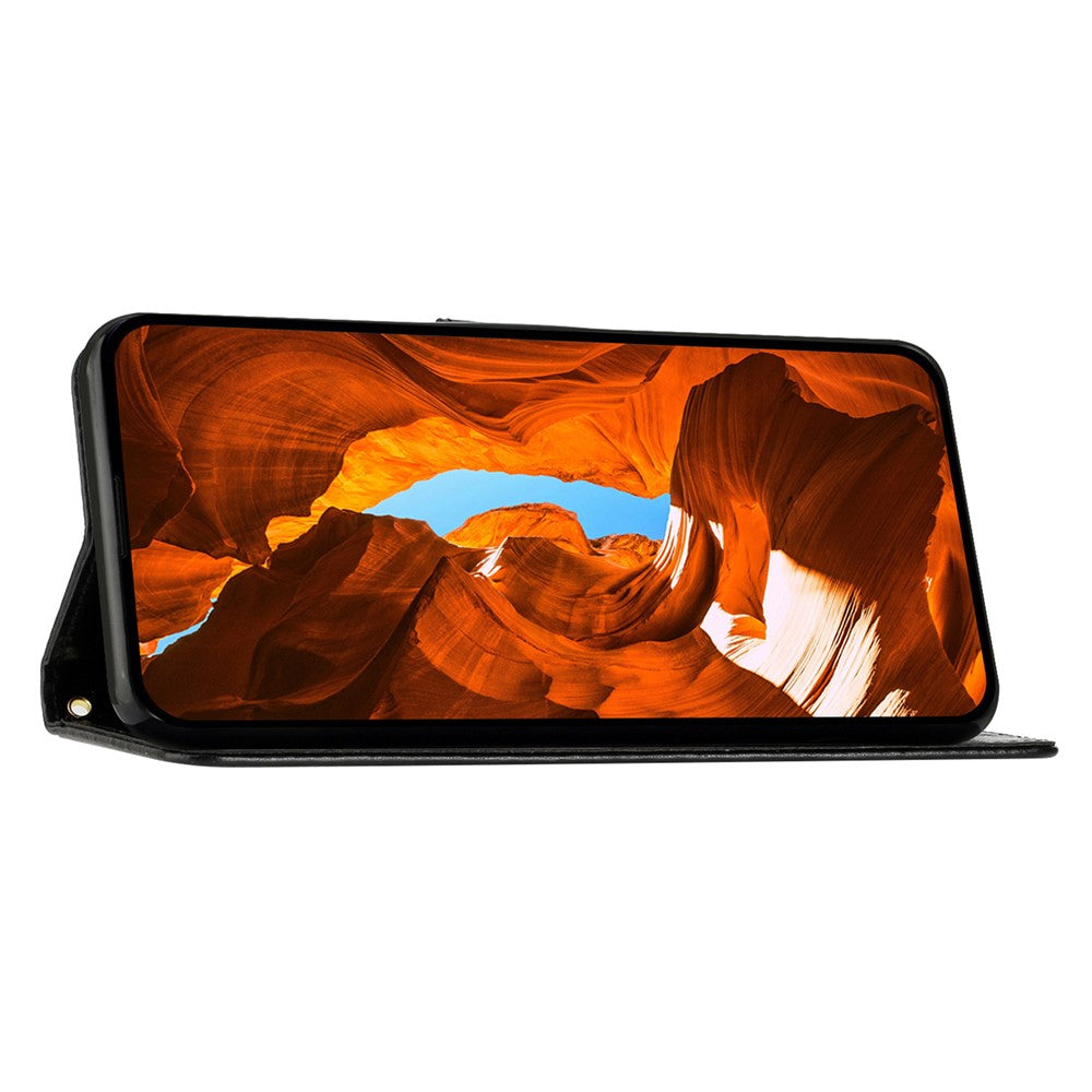 For Honor 400 Pro 5G (Global) Læder Pung Etui Sommerfugleblomst Præget Telefoncover med Rem