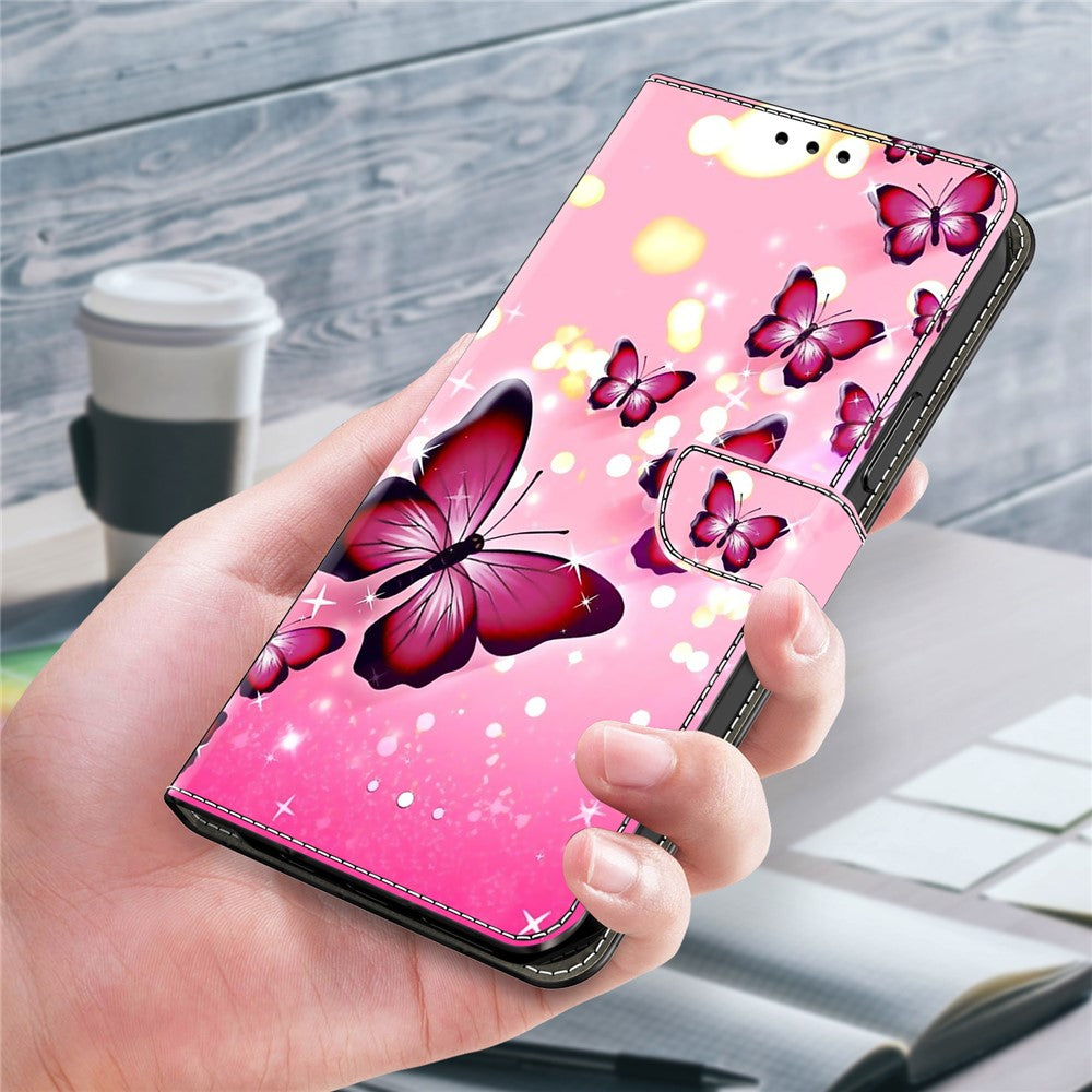 Samsung Galaxy A18 4G / A18 5G / A17 4G / A17 5G / A26 5G pungcover med trykt mønster, PU-læder og flipdesign