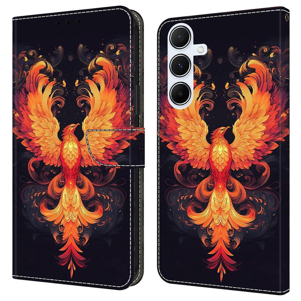 Samsung Galaxy A18 4G / A18 5G / A17 4G / A17 5G / A26 5G pungcover med trykt mønster, PU-læder og flipdesign