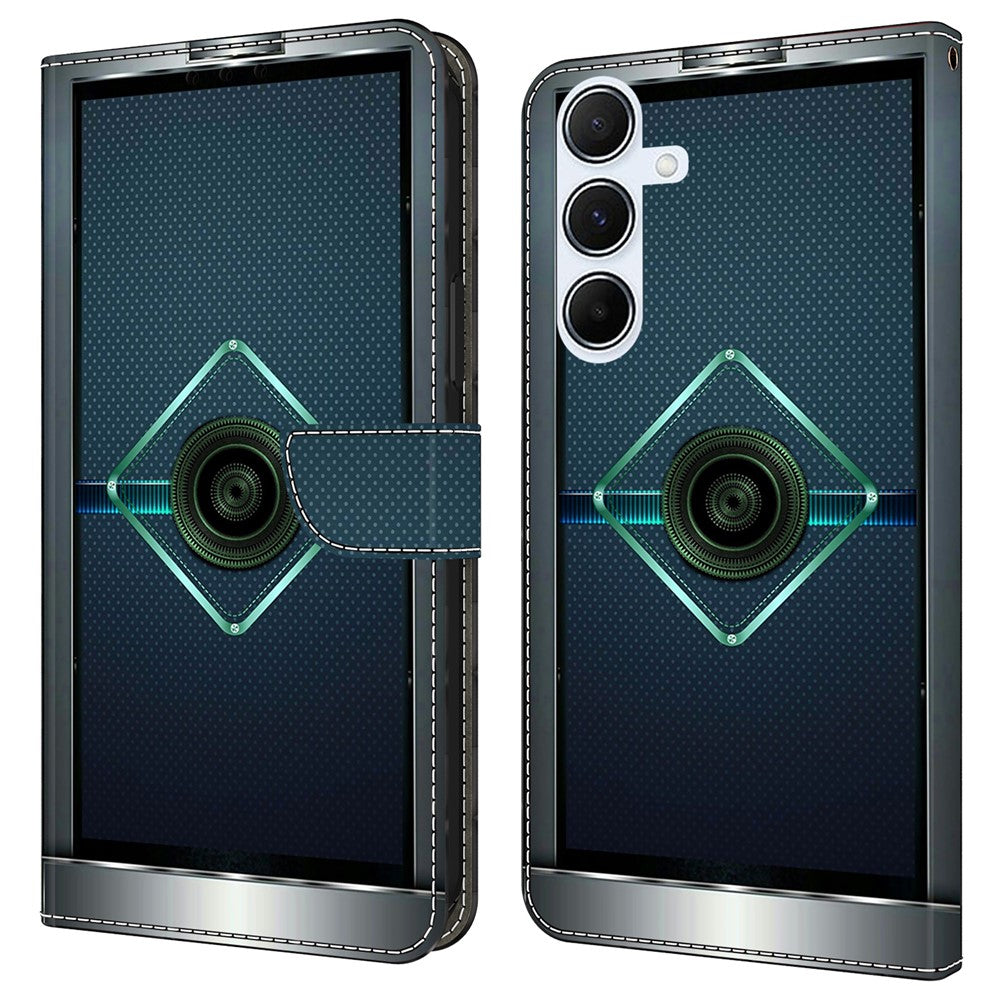 Samsung Galaxy A18 4G / A18 5G / A17 4G / A17 5G / A26 5G pungcover med trykt mønster, PU-læder og flipdesign