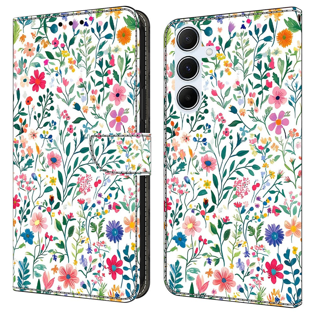 Samsung Galaxy A18 4G / A18 5G / A17 4G / A17 5G / A26 5G pungcover med trykt mønster, PU-læder og flipdesign
