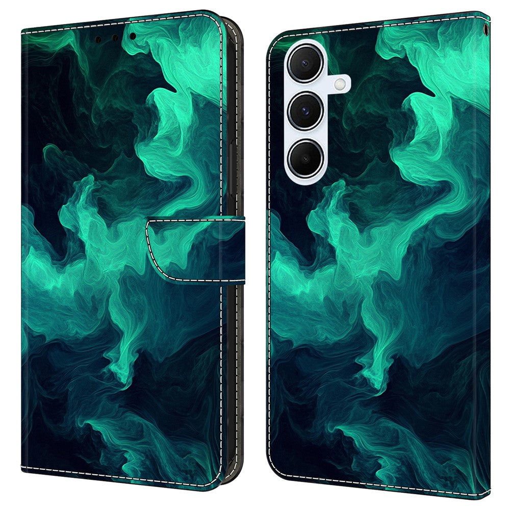 Samsung Galaxy A18 4G / A18 5G / A17 4G / A17 5G / A26 5G pungcover med trykt mønster, PU-læder og flipdesign
