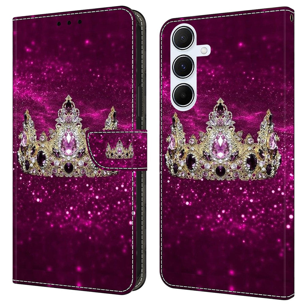 Samsung Galaxy A18 4G / A18 5G / A17 4G / A17 5G / A26 5G pungcover med trykt mønster, PU-læder og flipdesign