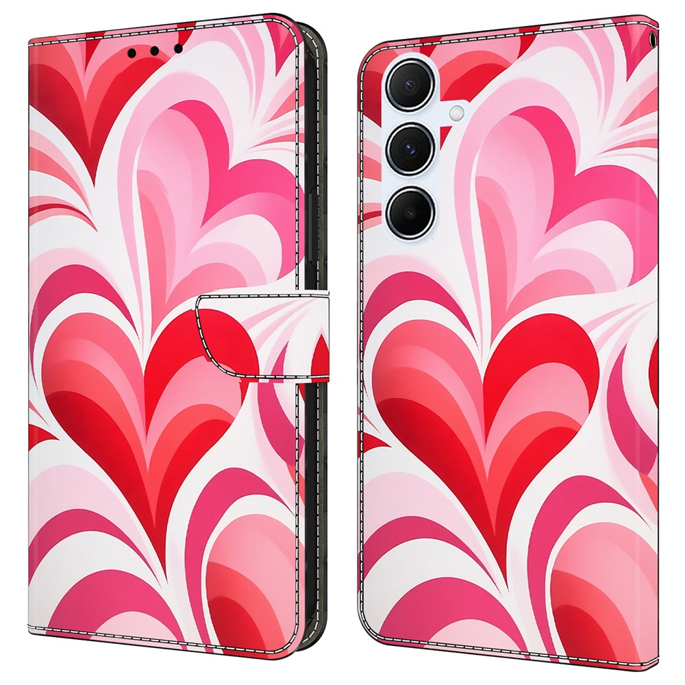 Samsung Galaxy A18 4G / A18 5G / A17 4G / A17 5G / A26 5G pungcover med trykt mønster, PU-læder og flipdesign