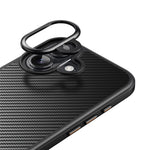 For iPhone 17 Magnetic Case Compatible with MagSafe Carbon Fiber Texture PC + TPU Cover