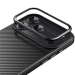 For iPhone 17 Pro Magnetic Case Compatible with MagSafe Carbon Fiber Texture PC + TPU Cover