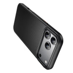 For iPhone 17 Pro Magnetic Case Compatible with MagSafe Carbon Fiber Texture PC + TPU Cover
