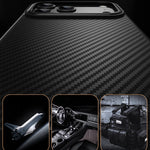 For iPhone 17 Pro Magnetic Case Compatible with MagSafe Carbon Fiber Texture PC + TPU Cover
