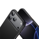 For iPhone 17 Pro Magnetic Case Compatible with MagSafe Carbon Fiber Texture PC + TPU Cover