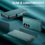CASEME Til Samsung Galaxy Z Fold7 5G Cover 023 Series RFID-blokerende læderpung stativ telefoncover