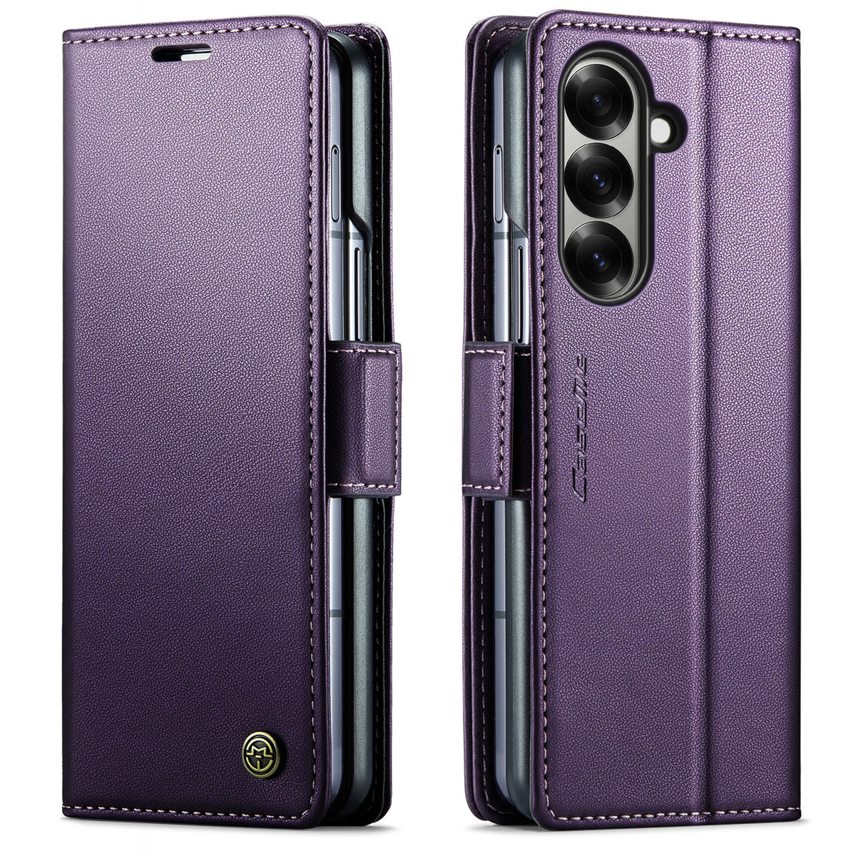 CASEME Til Samsung Galaxy Z Fold7 5G Cover 023 Series RFID-blokerende læderpung stativ telefoncover