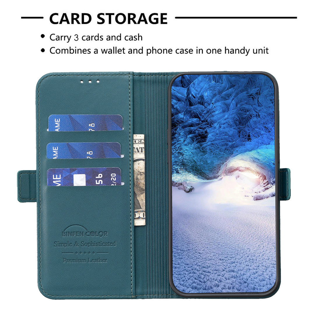 BINFEN COLOR til iPhone 17 etui BF31 PU-læder flip-etui til telefonpung