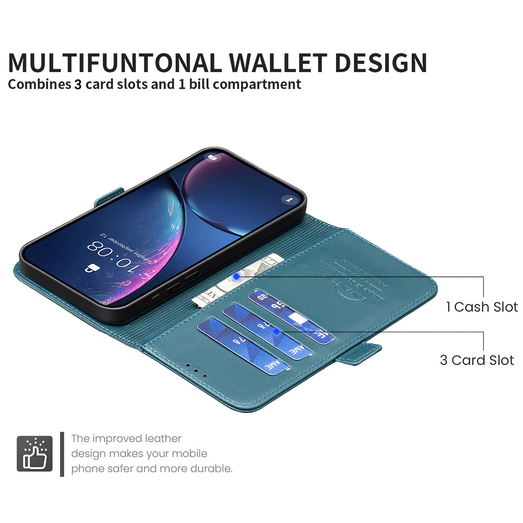 BINFEN COLOR til iPhone 17 etui BF31 PU-læder flip-etui til telefonpung
