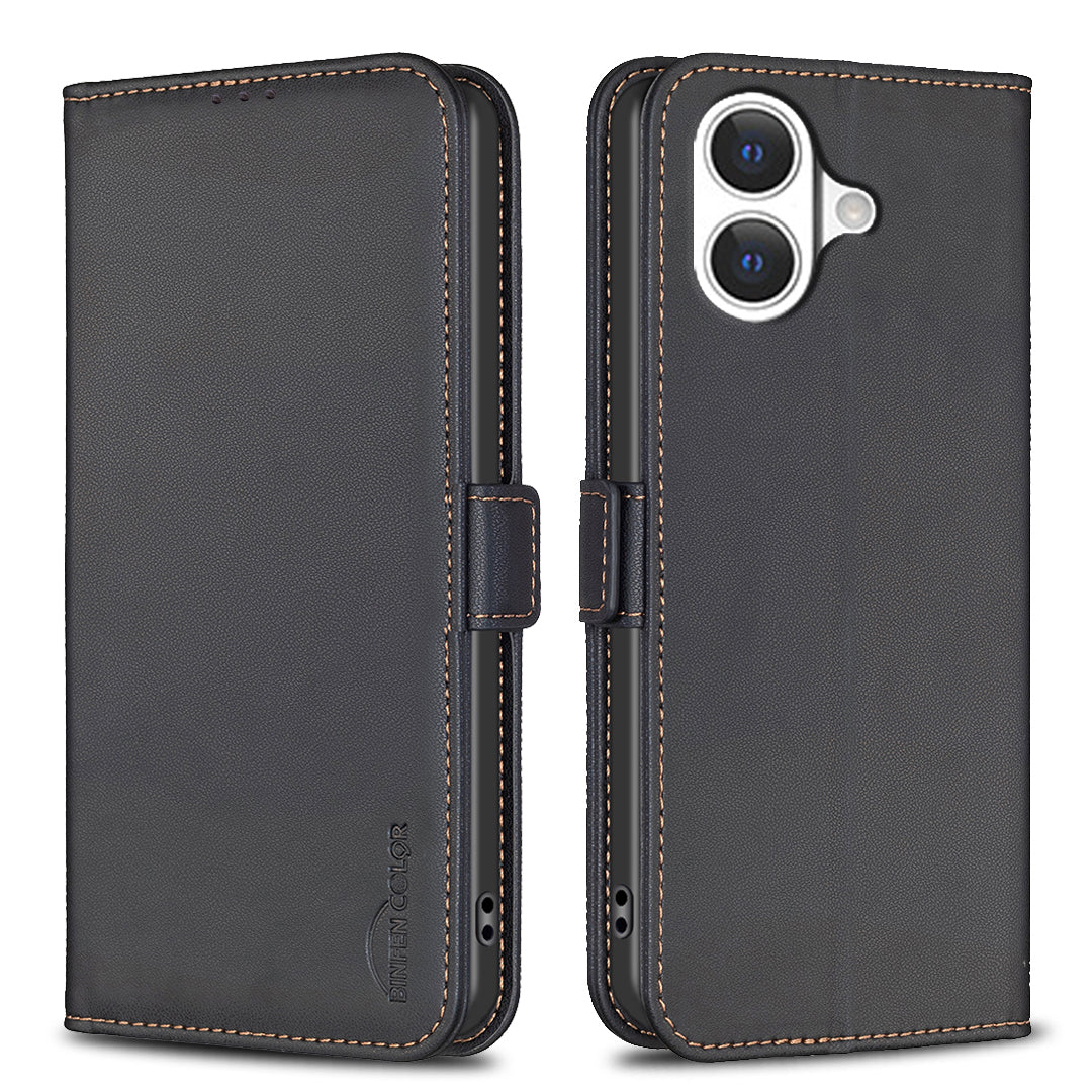 BINFEN COLOR til iPhone 17 etui BF31 PU-læder flip-etui til telefonpung