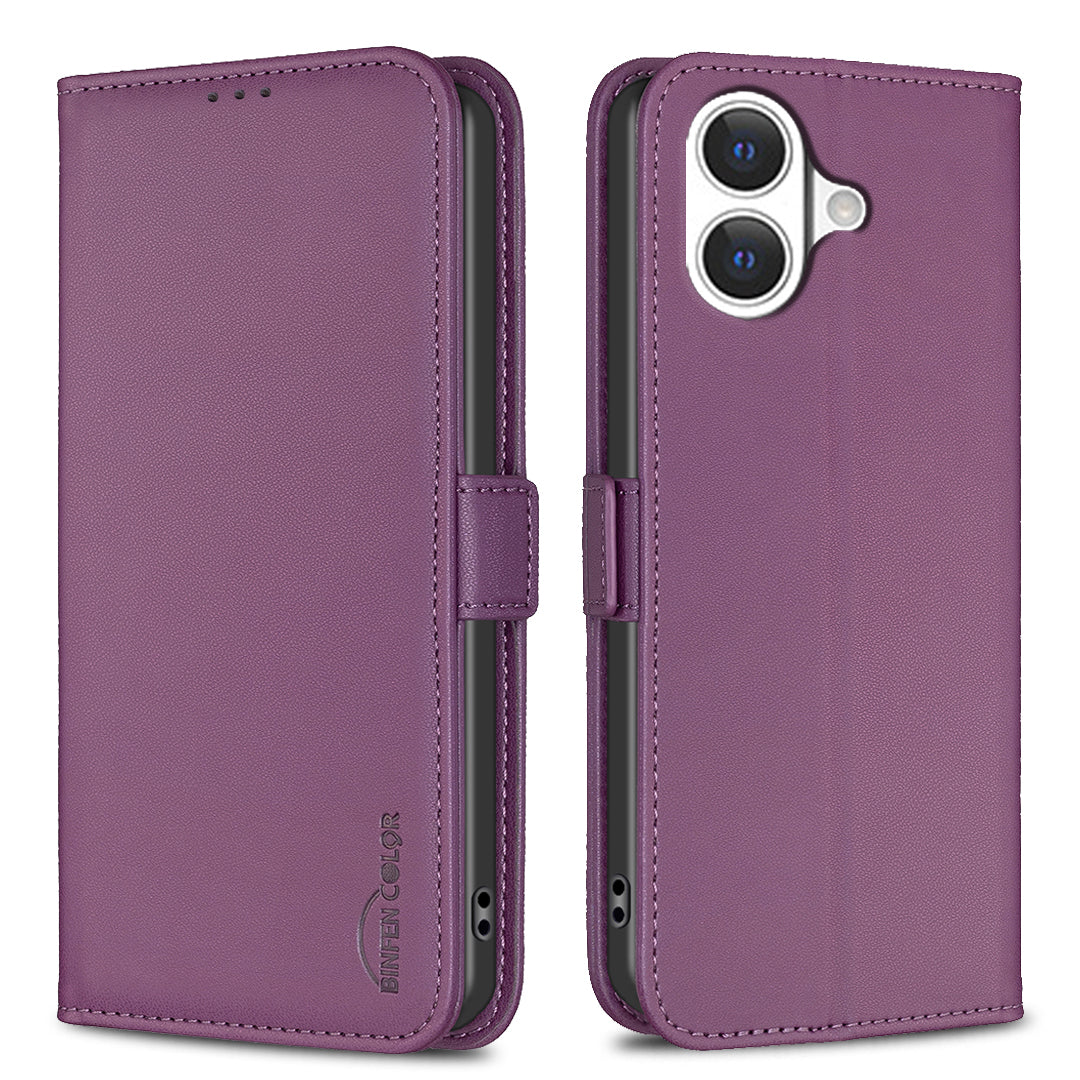 BINFEN COLOR til iPhone 17 etui BF31 PU-læder flip-etui til telefonpung
