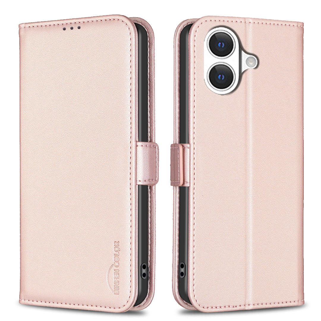 BINFEN COLOR til iPhone 17 etui BF31 PU-læder flip-etui til telefonpung