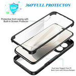 For Honor 400 Lite 5G Case Acrylic + TPU Clear Phone Cover with PET Screen Film