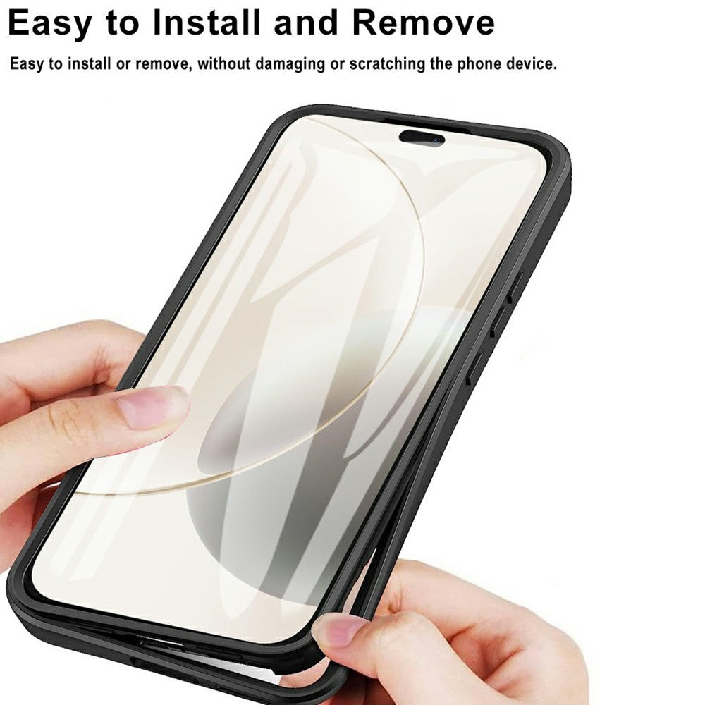For Honor 400 Lite 5G Case Acrylic + TPU Clear Phone Cover with PET Screen Film