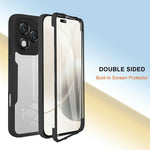 For Honor 400 Lite 5G Case Acrylic + TPU Clear Phone Cover with PET Screen Film