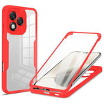 For Honor 400 Lite 5G Case Acrylic + TPU Clear Phone Cover with PET Screen Film
