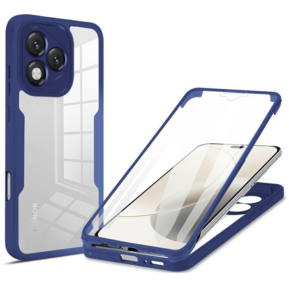 For Honor 400 Lite 5G Case Acrylic + TPU Clear Phone Cover with PET Screen Film