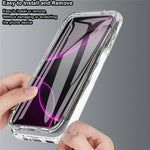 Til iPhone 17 Etui TPU-ramme Klart akrylbagside Telefoncover med PET-film