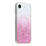 Til iPhone 17e / 16e cover, kompatibelt med MagSafe Sparkle Epoxy TPU + akryltelefoncover