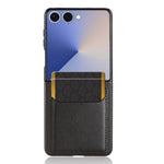 For Samsung Galaxy Z Flip7 5G Case Card Holder Litchi Texture Leather + PC Phone Cover