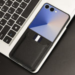 For Samsung Galaxy Z Flip7 5G Case Card Holder Litchi Texture Leather + PC Phone Cover