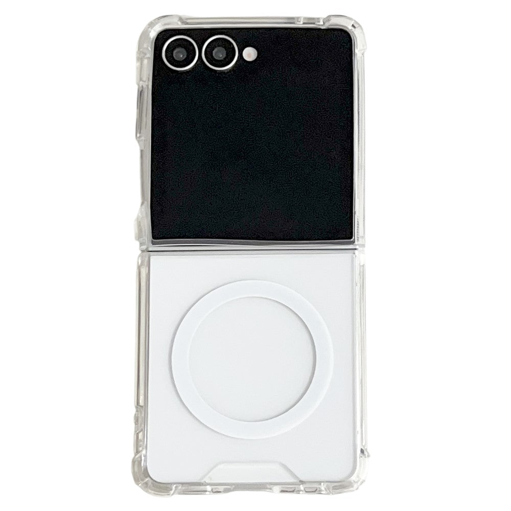 For Samsung Galaxy Z Flip7 5G Case Clear Acrylic Back Phone Cover Magnetic Case