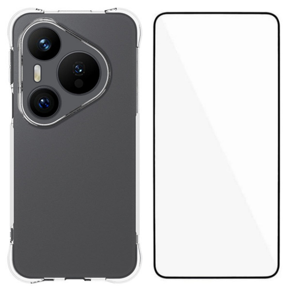 WANLONFENG För Huawei Pura 80 Pro / 80 Pro+ Skal WL-serien 2.0mm TPU mobilskal med Härdat Glasfilm
