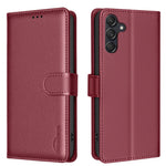 BINFEN COLOR För Samsung Galaxy S25 FE Läderfodral BF32 Plånbok RFID-blockerande mobilfodral