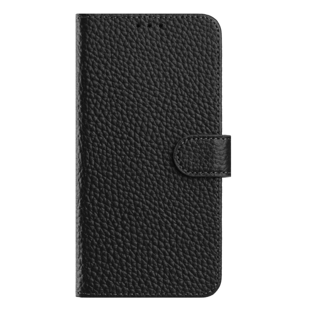 OnePlus 13 Plånboksfodral i Litchi-textur med äkta koläder och flipfodral
