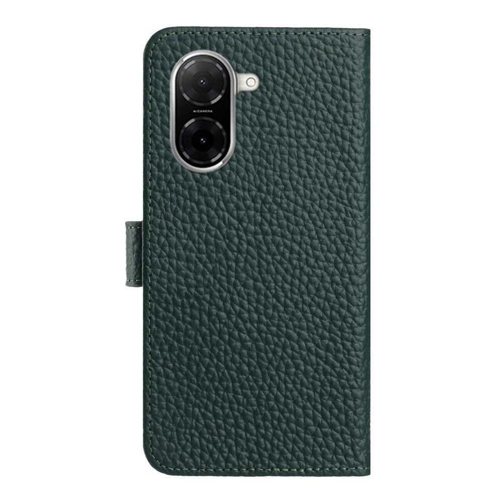 For Xiaomi Redmi A5 NFC (EU) (173.45mm) Case Wallet Stand Litchi Texture Genuine Cow Leather Flip Phone Cover