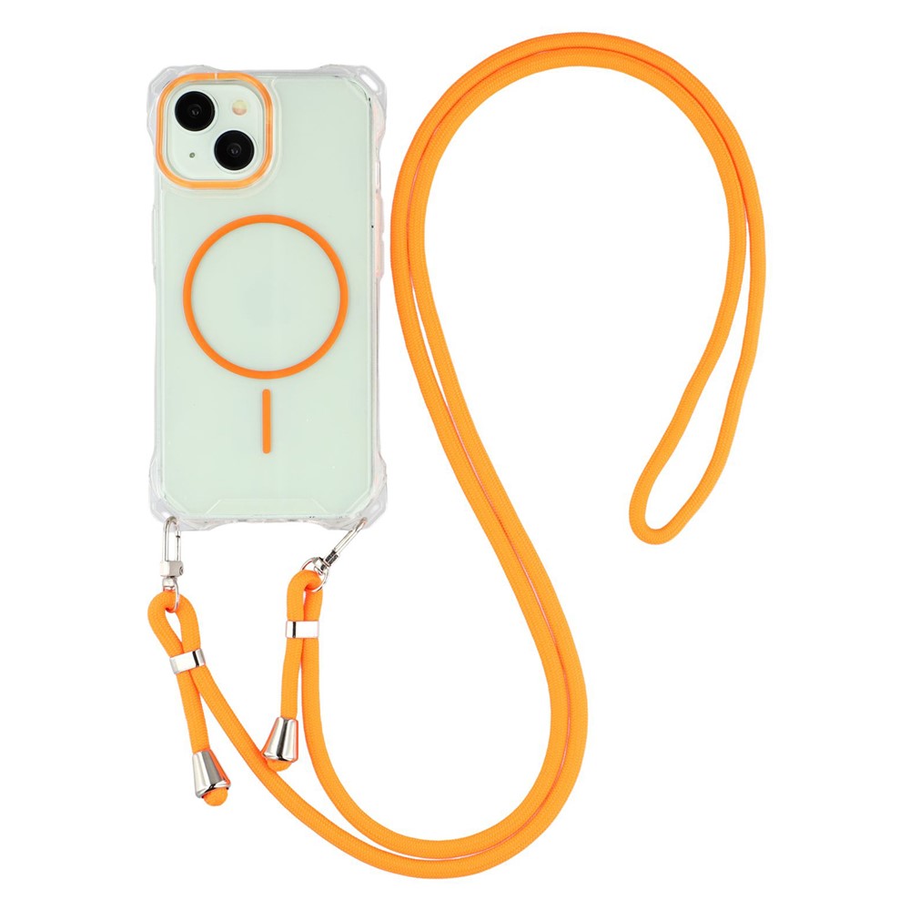 Til iPhone 15 Magnetisk Cover med Snor Faldsikker TPU + PC Telefon Bagcover